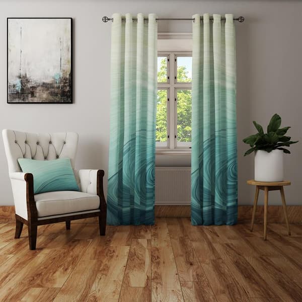 Gardin med snørehuller print 094