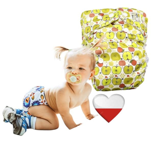 NappiMe MINI LOMME BAMBUS ÆBLER Vaskbare bleer