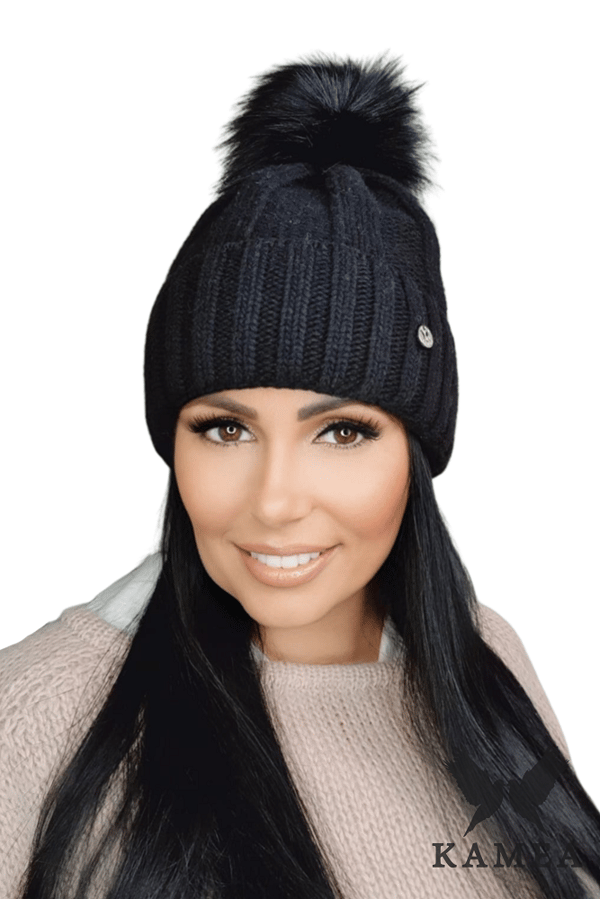 KARIMA dammössa i ull, svart