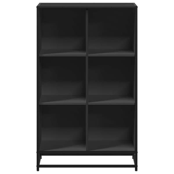 vidaXL bogreol, sort, 65,5x33x107,5 cm