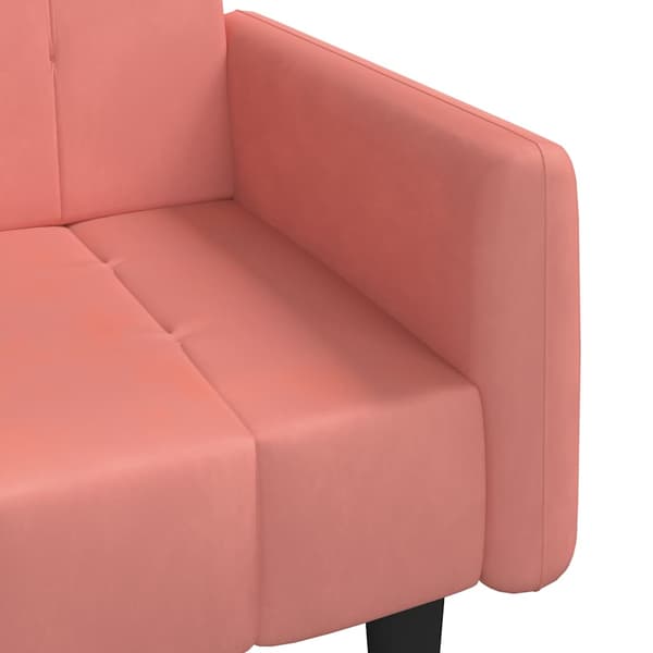 vidaXL 2-sitssoffa, rosa, klädd i sammet
