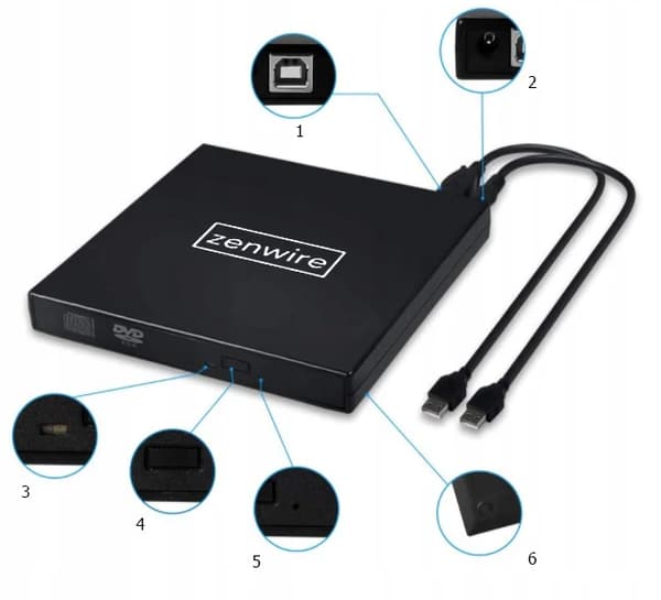 Extern CD-R/DVD-RW-enhet SY886