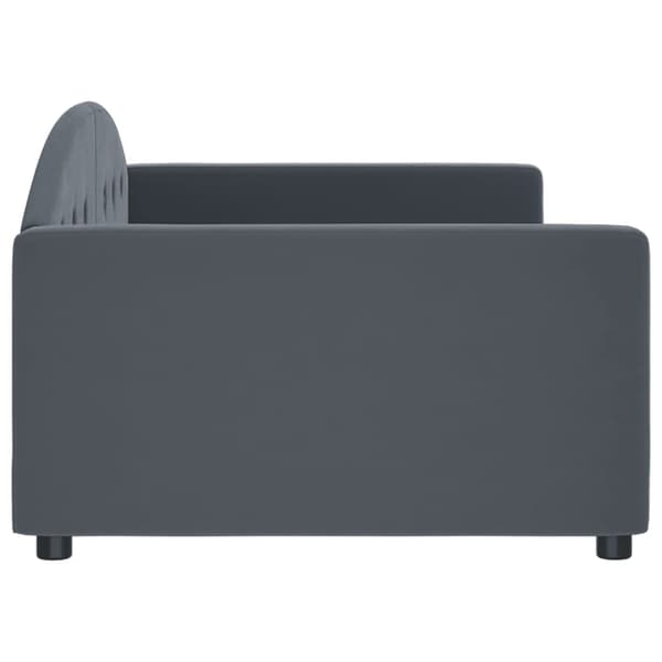 vidaXL Bäddsoffa mörkgrå 100x200 cm sammet