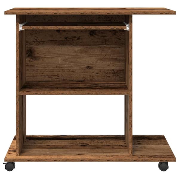 vidaXL computerbord, gammelt træ, 80x50x75 cm