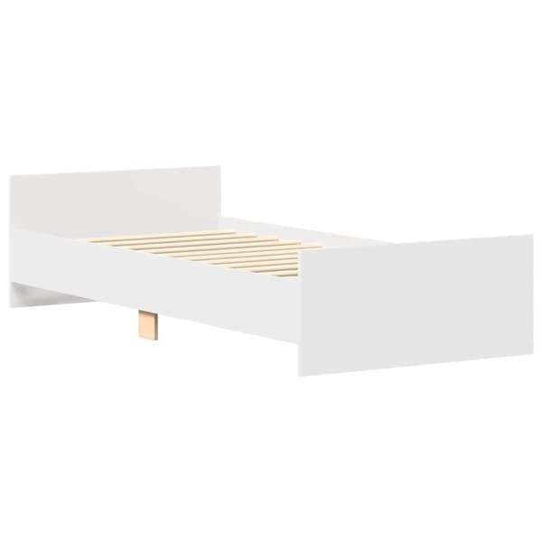 vidaXL Sängram vit 90x190 cm träbaserat material