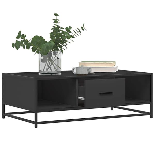 vidaXL sofabord, sort, 100x57x35 cm, træbaseret materiale
