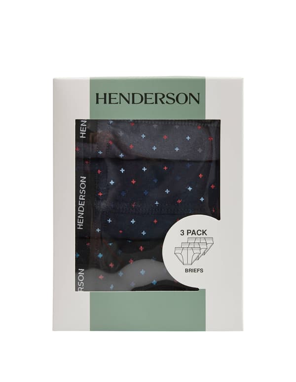 Henderson Classic 3-pak trusser | sort, marineblå, grå L