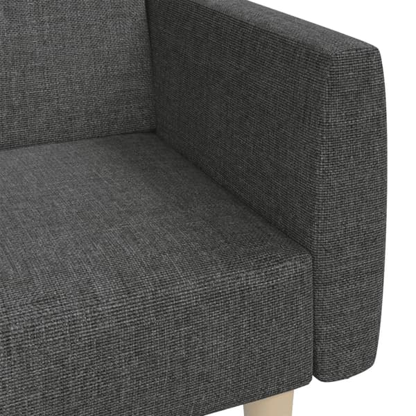 vidaXL 2-sits bäddsoffa, mörkgrå, klädd i tyg