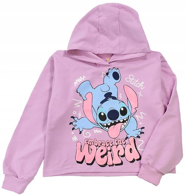 Stitch flickhuvtröja lila 170/176