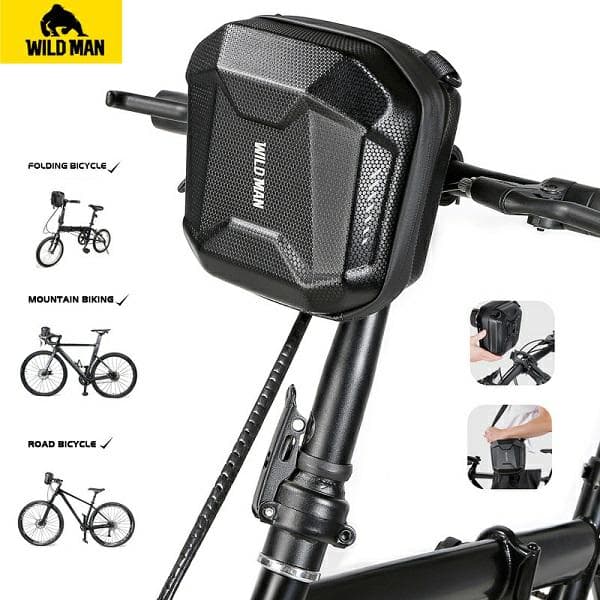Steltaske, cykelholder WILDMANE18, sort