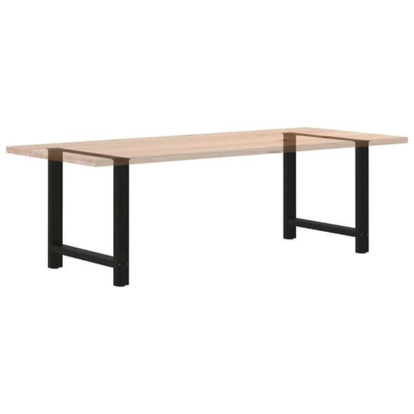 vidaXL sofabordsben sort 2 stk. 80x(72-73) cm stål