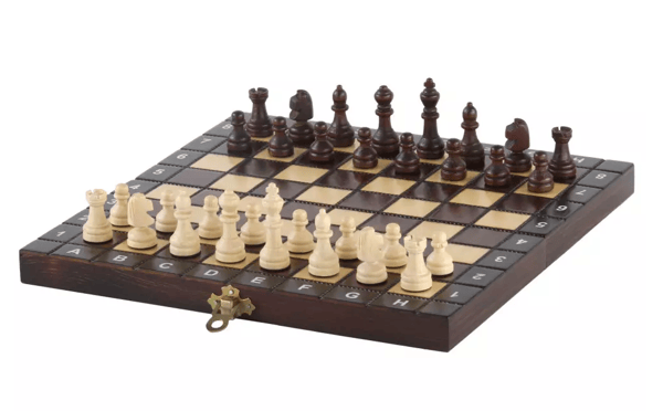 Träskolset 28x28cm - SCHACK + SCHACK + BACKGAMMON