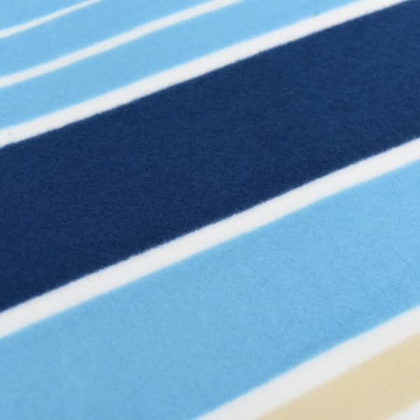 vidaXL foldbart picnictæppe blåstribet 200x200 cm fløjl