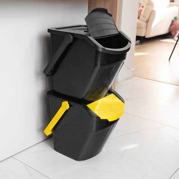 EcoBox 2 affaldssorteringsspand SORT OG GUL