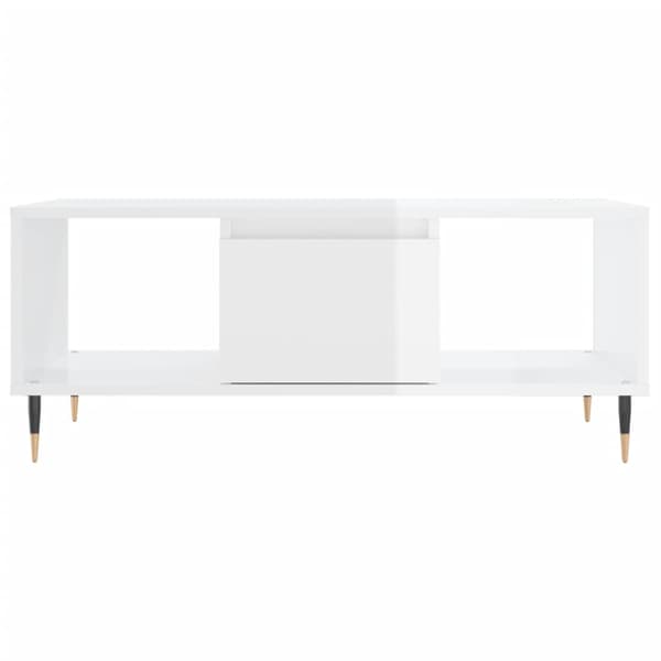 vidaXL Soffbord högglansvitt 90x50x36,5 cm