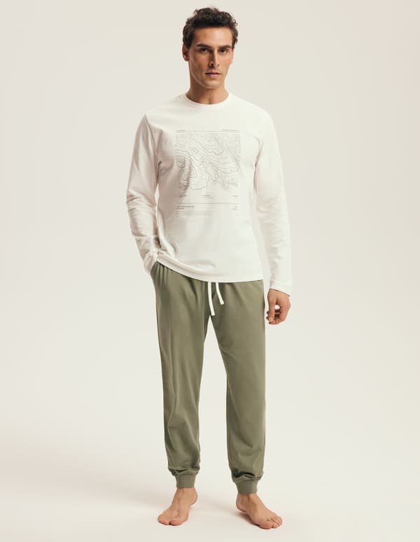 Local Henderson herrpyjamas | Kräm, Khaki 2XL
