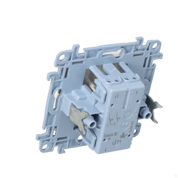 Slutarknapp (modul) 10 A, 250 V~, skruvplintar, vit Simon10