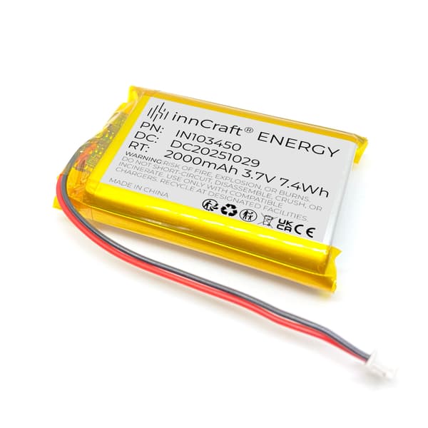 Litiumpolymerbatteri 2000mAh 3,7V IN103450