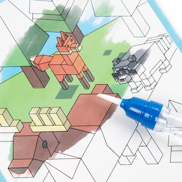 MAGISK VATTEMÅLARBOK J MINECRAFT KIDEA