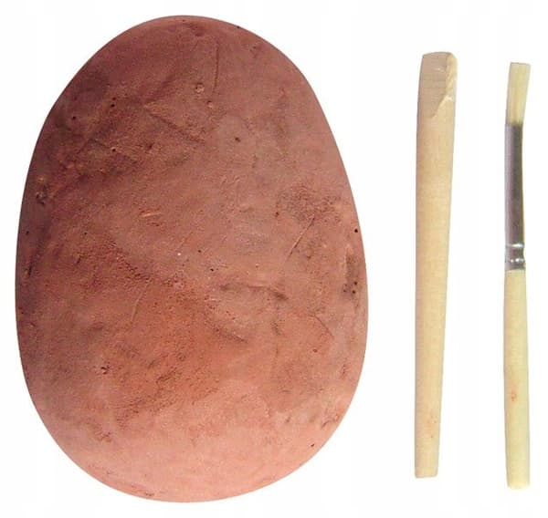 Stor dinosaurfigur, der forestiller et tomt æg, 10 cm.