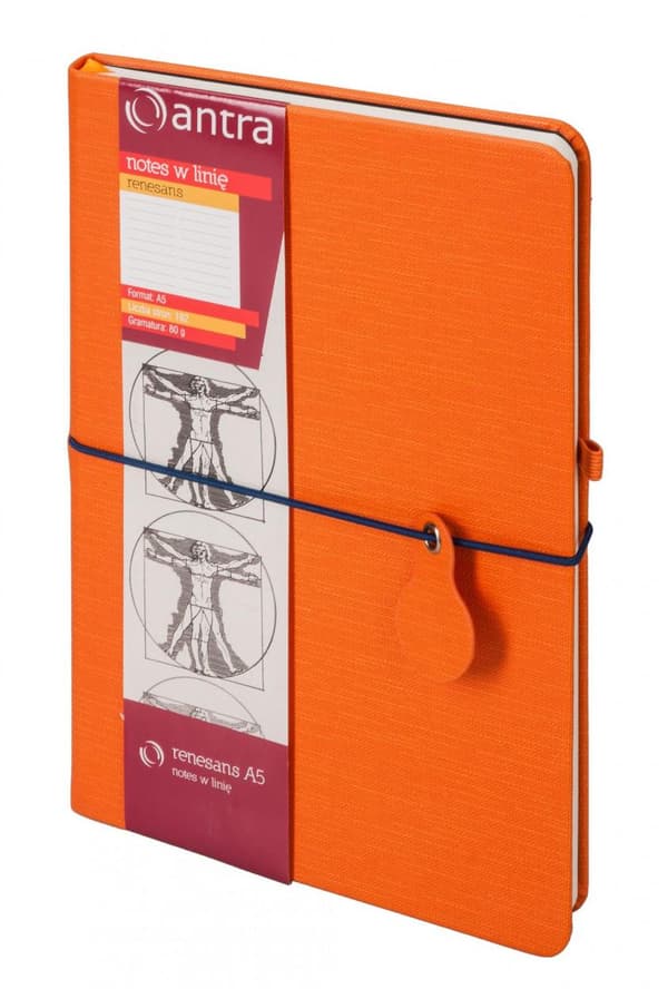 Notesbog A5 Renesans Line Orange ANTRA