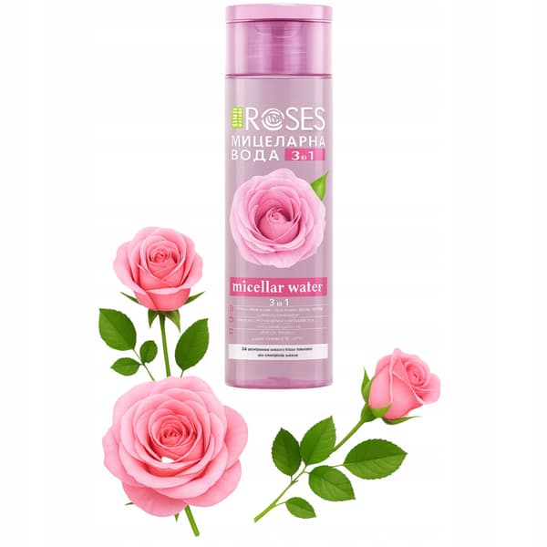Rensende makeupfjerner til tør og sensitiv hud, rose og amarant, 200 ml