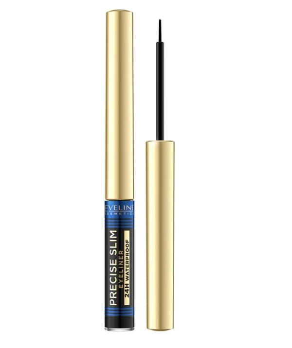 Eveline Precise Slim Eyeliner 24 timer vandfast sort