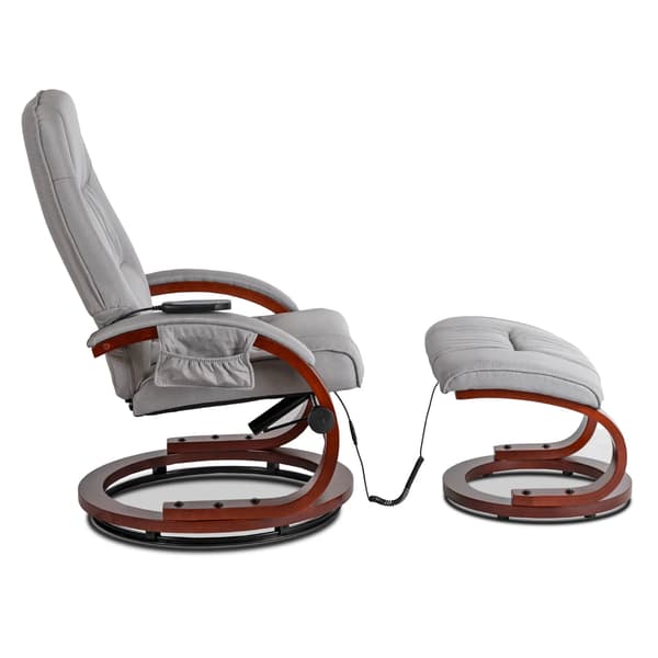 CANO Massagestol med fotstöd, Modern grå