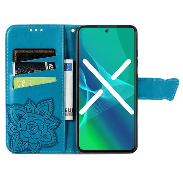 Realme 11 5G Flip-cover, Butterfly, Blå