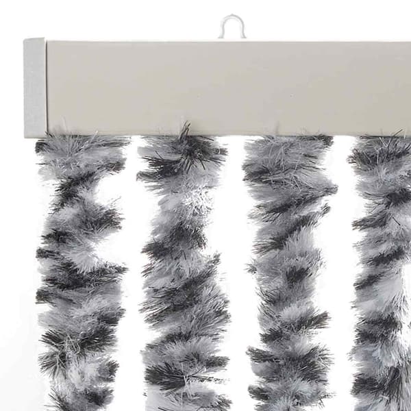 vidaXL insektnet, grå, sort og hvid, 90x200, chenille