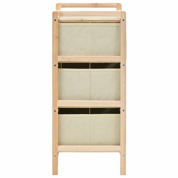vidaXL Hylly 3 kangaskorilla setripuu beige