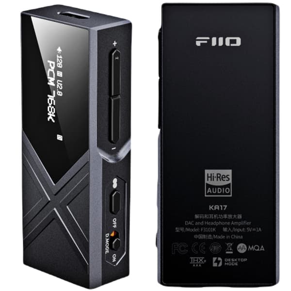 FIIO KA17 - hovedtelefonforstærker med DAC - sort