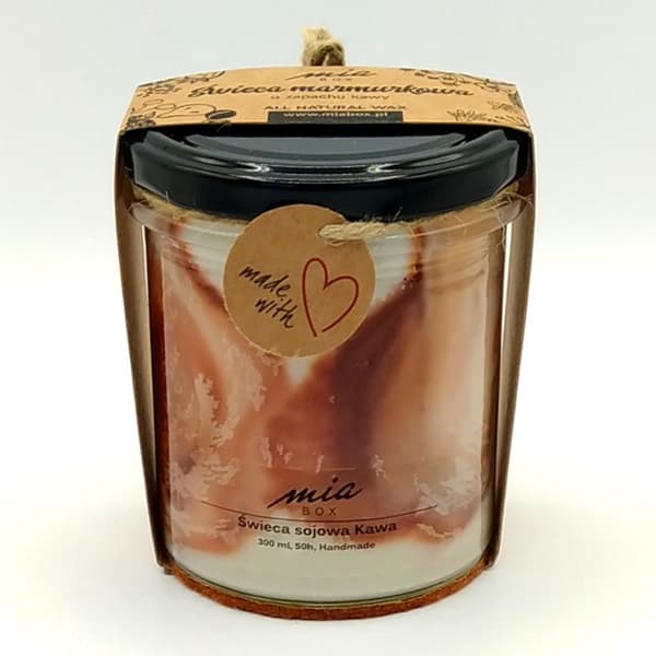 Marmorerat sojaljus Kaffe 240g