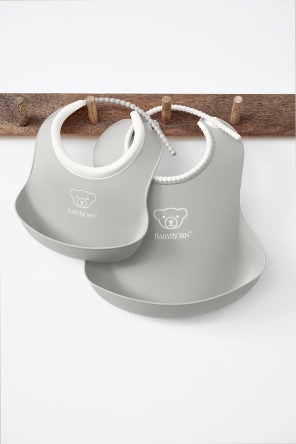 BABYBJÖRN - Small/Large Bib Set - Grå