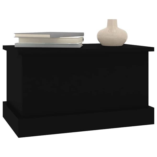 vidaXL kommode, sort, 50x30x28 cm, træbaseret materiale