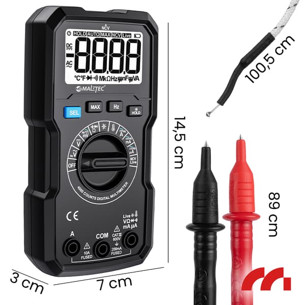 MalTec MasterMultimeter Strömmätare + Kablar