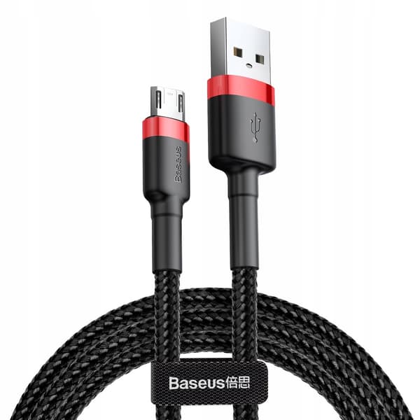 Baseus Cafule USB - microUSB-kabel 2,0 m 1,5A sort og rød