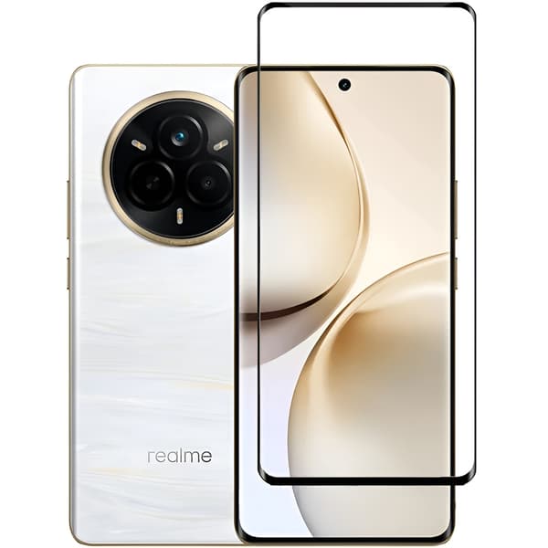 3D hærdet glas til Realme 14 Pro 5G, sort ramme