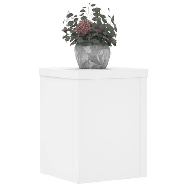 vidaXL urtepotteunderkopper, 2 stk., hvide, 15x15x20 cm