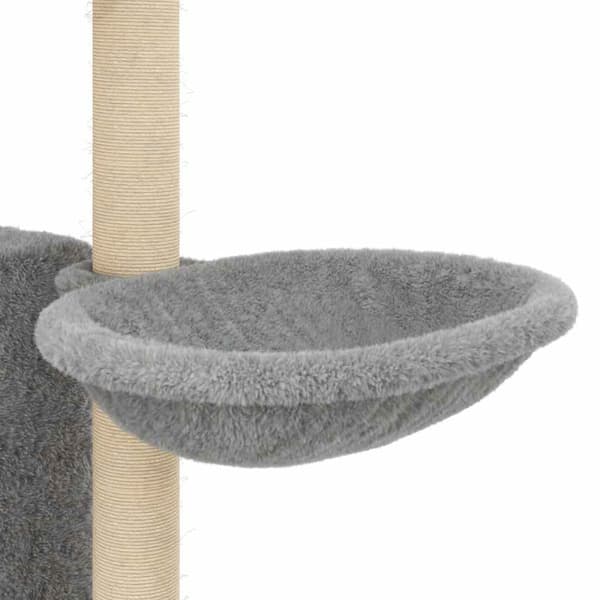 vidaXL kradsetræ til katte med sisalstolper lysegrå 131 cm