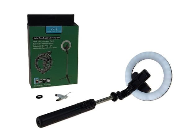 Roterende ringlampe til billeder med stativ