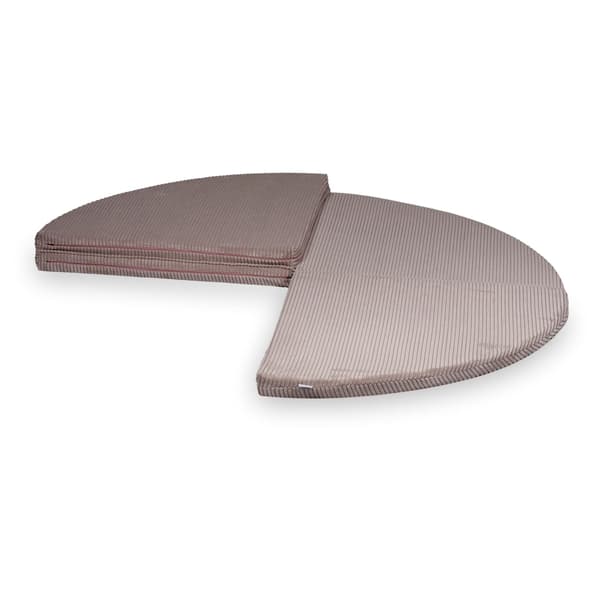 Rund foldemåtte, diameter 160, corduroy, lyserød