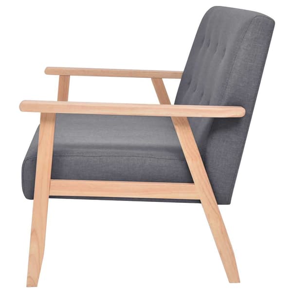 vidaXL 2-personers stofsofa, mørkegrå