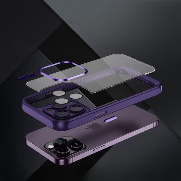 iPhone 15 Pro Max cover, ERBORD Impact Guard, mørkelilla