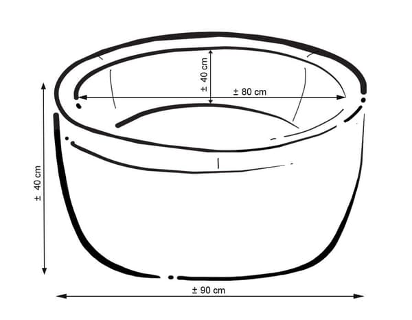 Minky torrpool H-40 cm med 200 bollar - smutsrosa