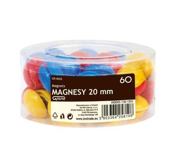 Magneter 20mm rør 60 stk GRAND