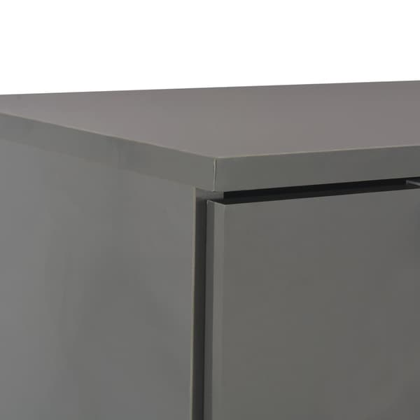 vidaXL højglans grå kommode 71 x 35 x 76 cm spånplade