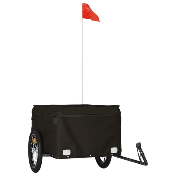 vidaXL cykelanhænger, sort, 45 kg, jern