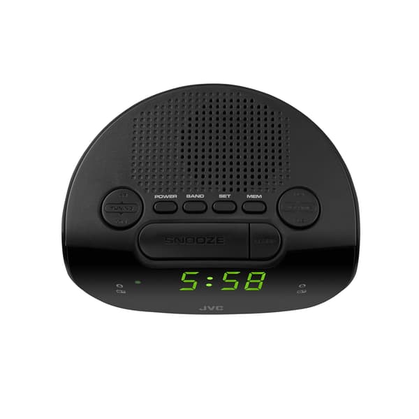 JVC Clockradio RA-E111B AM/FM 0,3W 2 Alarmer Søvn Snooze Sort