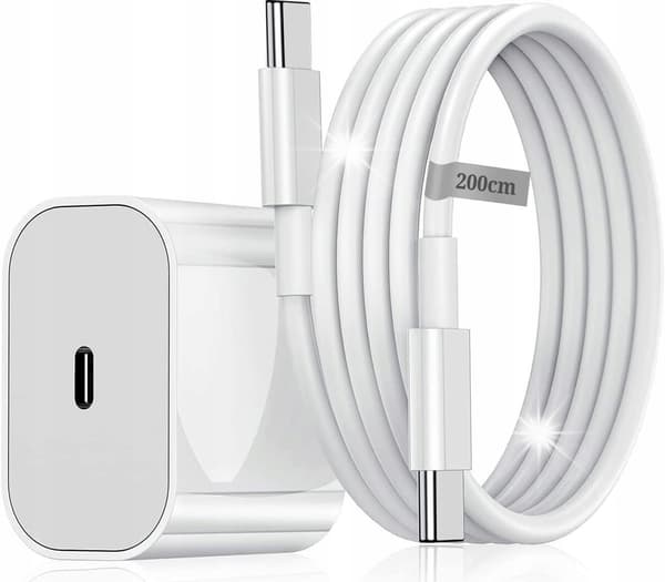 20W PD SNABB VÄGGLADDARE + 1m USB-C-PD-KABEL